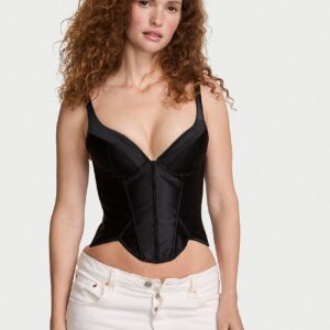 Home push up satin corset top