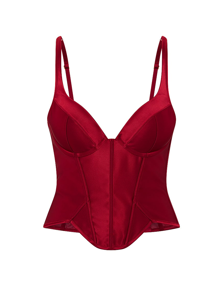 push up satin corset top push up satin corset top