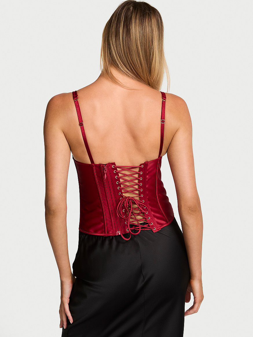 push up satin corset top push up satin corset top