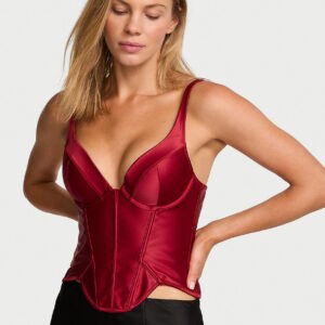 Home push up satin corset top