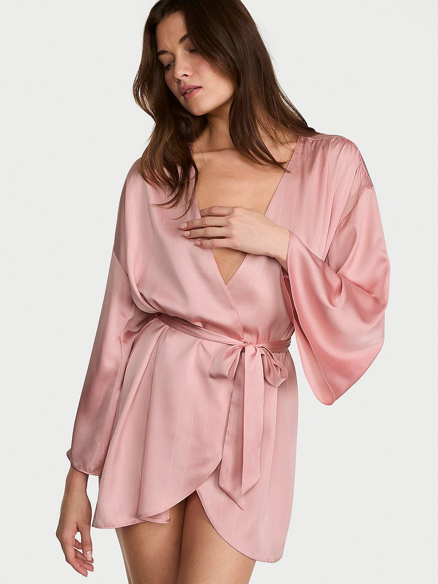 satin short robe satin short robe