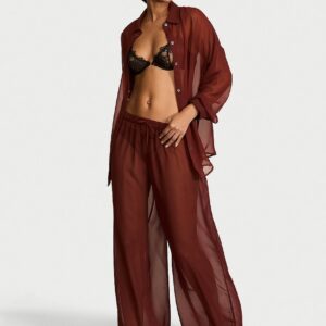 chiffon pleated pant
