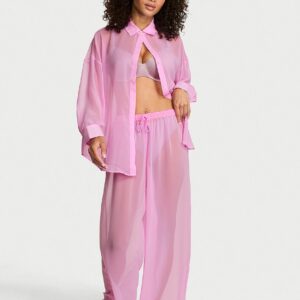 chiffon pleated pant