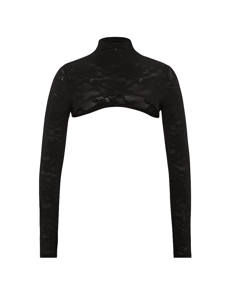 vsx lace mock neck shrug vsx lace mock neck shrug