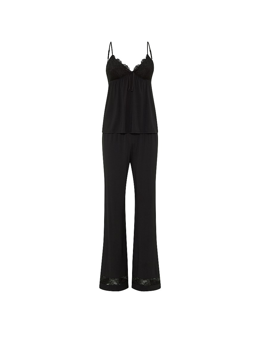 sosoft™ modal lace trim cami & pants set sosoft™ modal lace trim cami & pants set