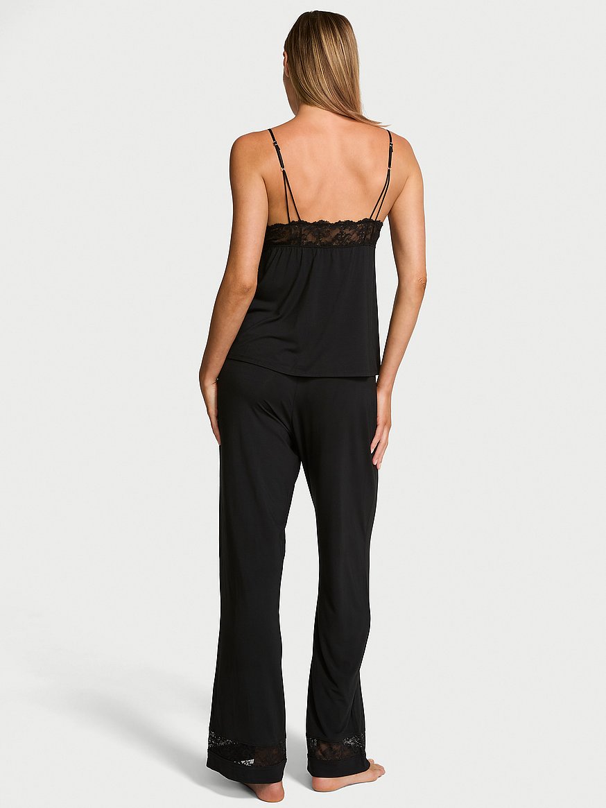 sosoft™ modal lace trim cami & pants set sosoft™ modal lace trim cami & pants set