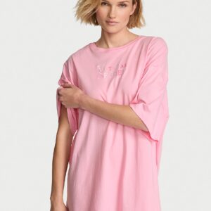 Home 100% cotton oversized sleep tee