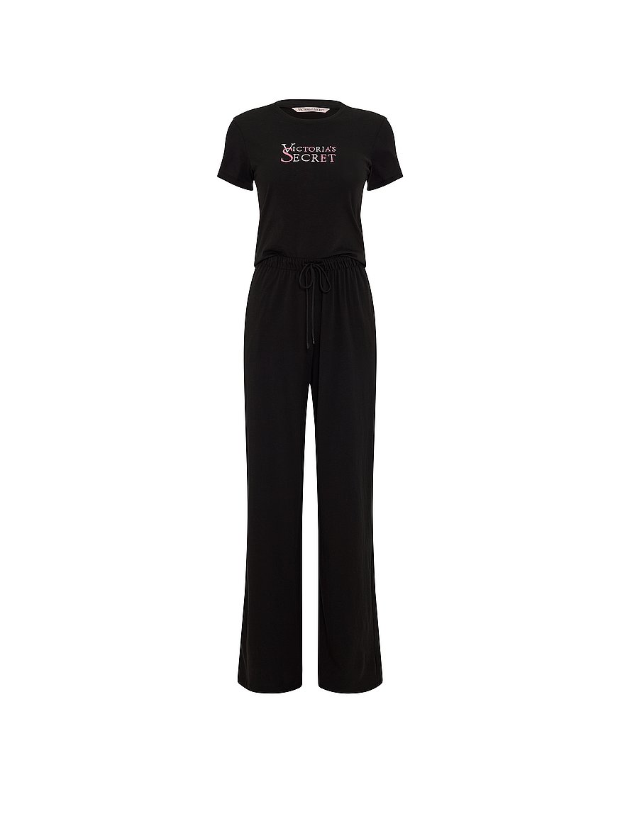 100% cotton tee long pajama set 100% cotton tee long pajama set