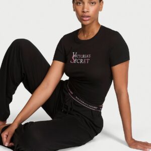Витрина 100% cotton tee long pajama set