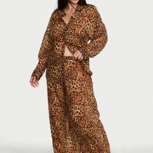 Home chiffon pleated pant