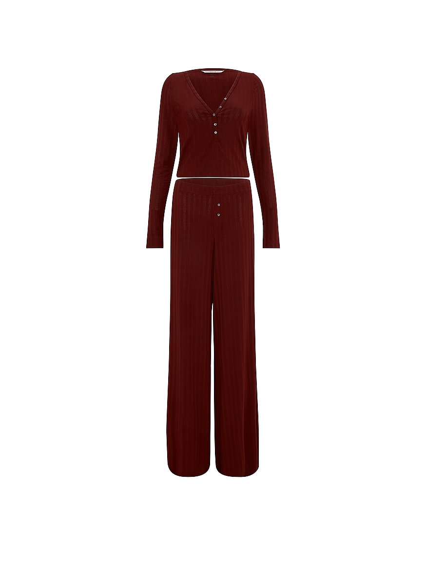 sosoft™ modal ultra fine henley top & pant set sosoft™ modal ultra fine henley top & pant set