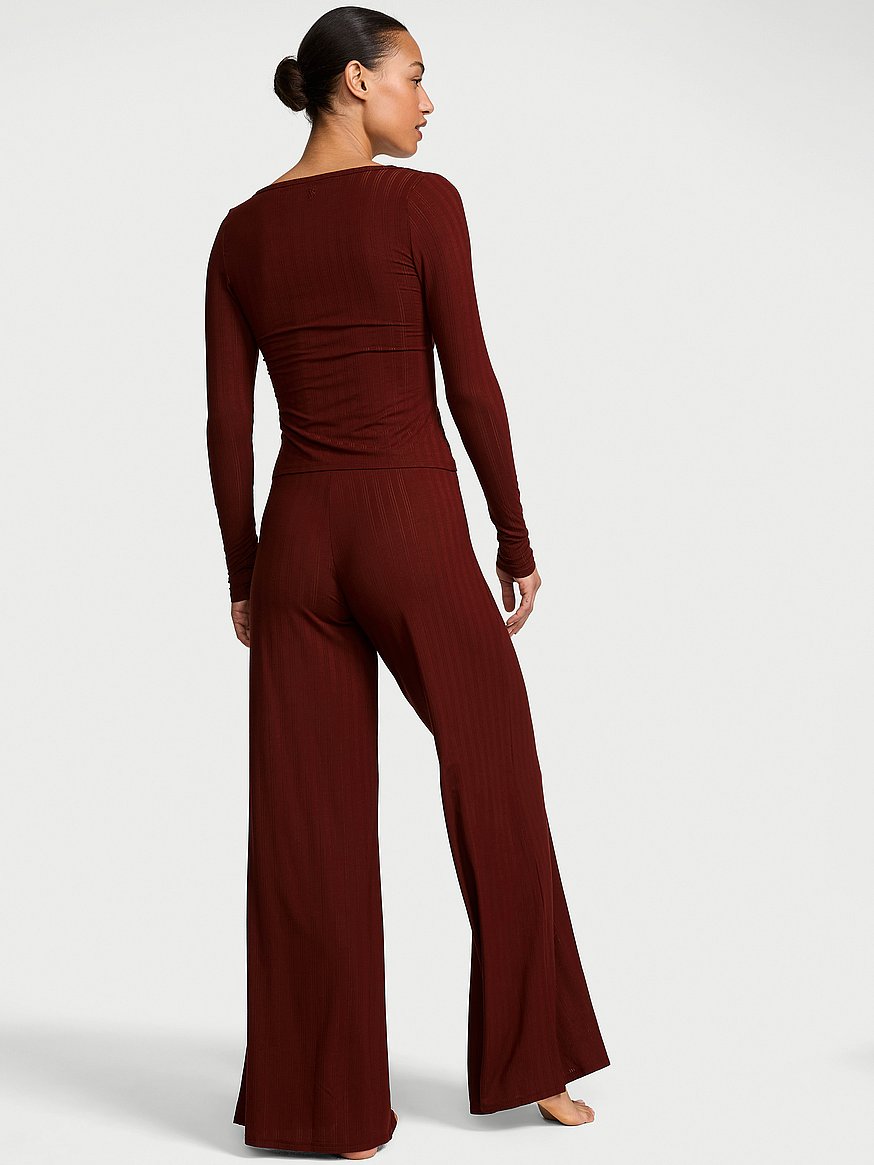 sosoft™ modal ultra fine henley top & pant set sosoft™ modal ultra fine henley top & pant set