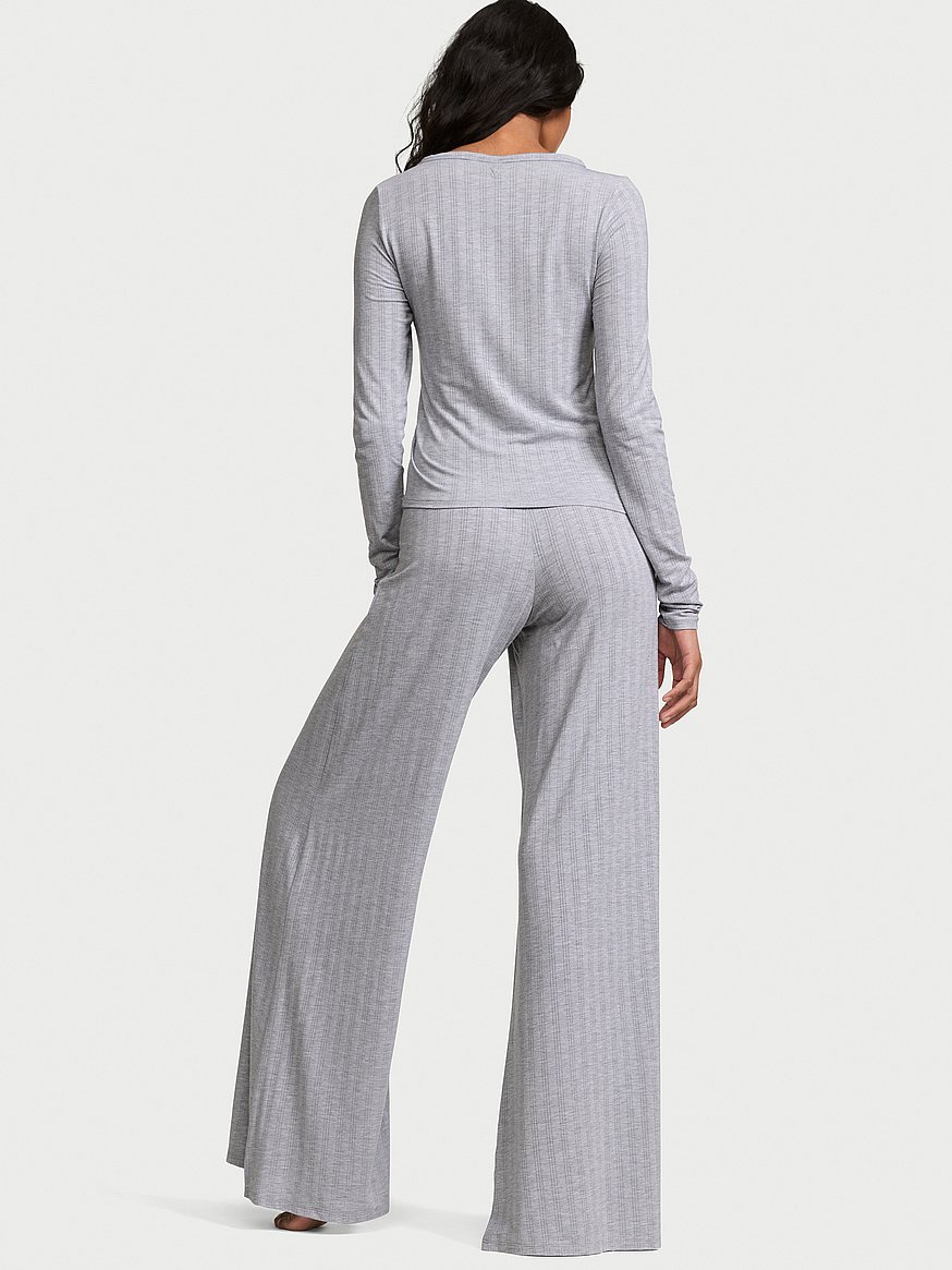 sosoft™ modal ultra fine henley top & pant set sosoft™ modal ultra fine henley top & pant set