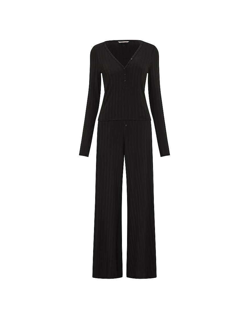 sosoft™ modal ultra fine henley top & pant set sosoft™ modal ultra fine henley top & pant set