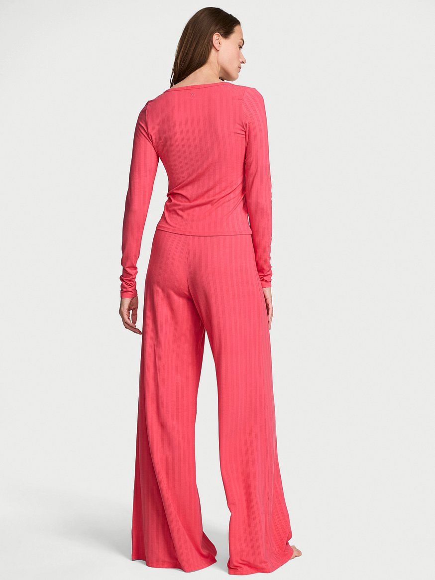 sosoft™ modal ultra fine henley top & pant set sosoft™ modal ultra fine henley top & pant set
