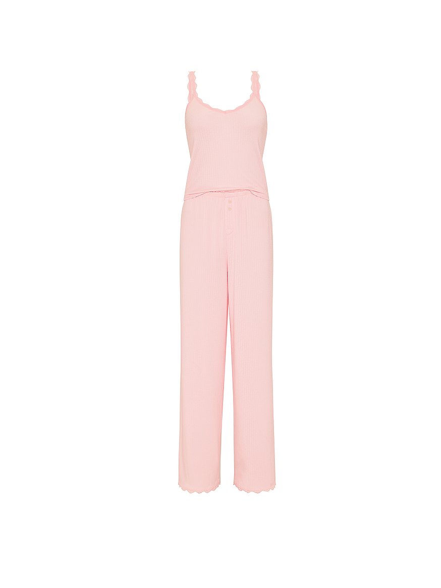 pointelle rib tank & pant set pointelle rib tank & pant set