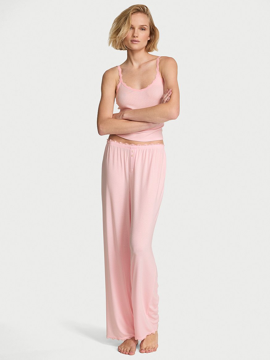 pointelle rib tank & pant set pointelle rib tank & pant set