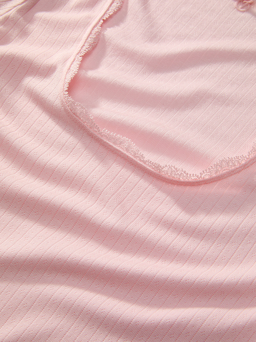 pointelle rib long sleeve tee & short set pointelle rib long sleeve tee & short set