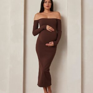 Витрина sculpting rib off the shoulder dress