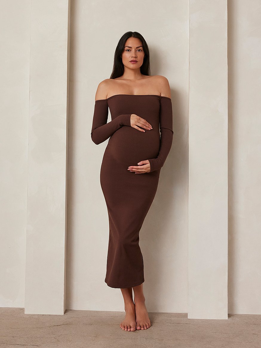 sculpting rib off the shoulder dress sculpting rib off the shoulder dress