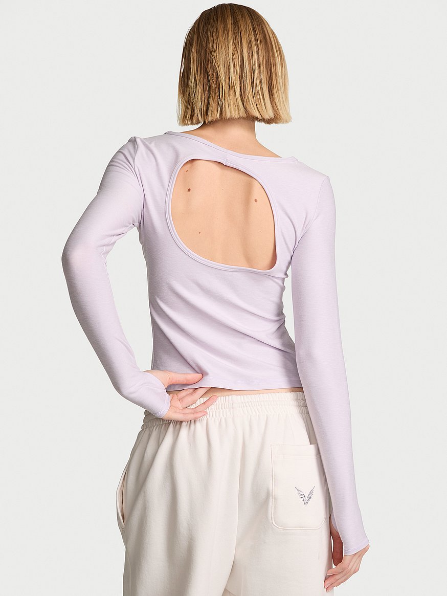 vsx new essential long sleeve open back tee vsx new essential long sleeve open back tee