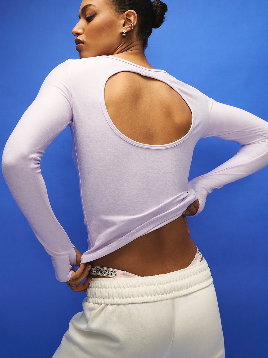 vsx new essential long sleeve open back tee vsx new essential long sleeve open back tee