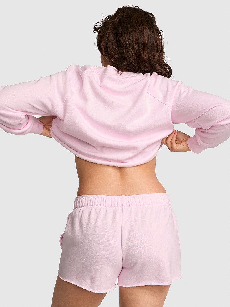 pink | elle campus fleece™ shortie pink | elle campus fleece™ shortie