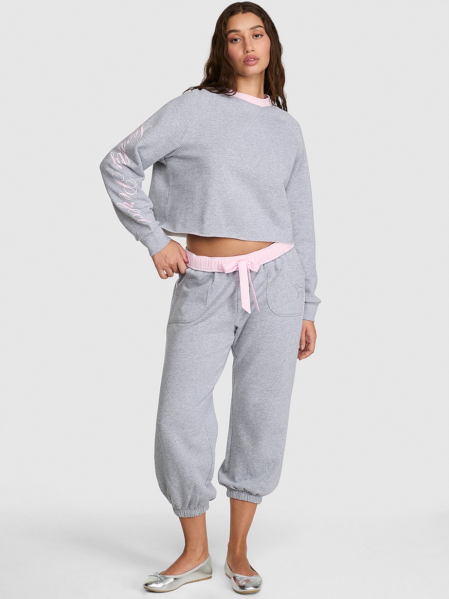 pink | elle campus fleece™ capri sweatpants pink | elle campus fleece™ capri sweatpants