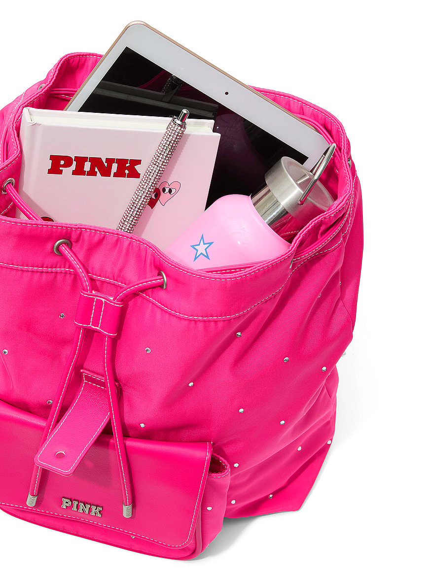 pink | elle nylon backpack pink | elle nylon backpack