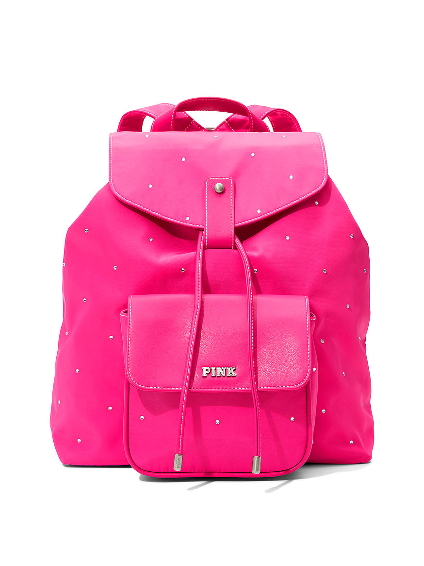 pink | elle nylon backpack pink | elle nylon backpack