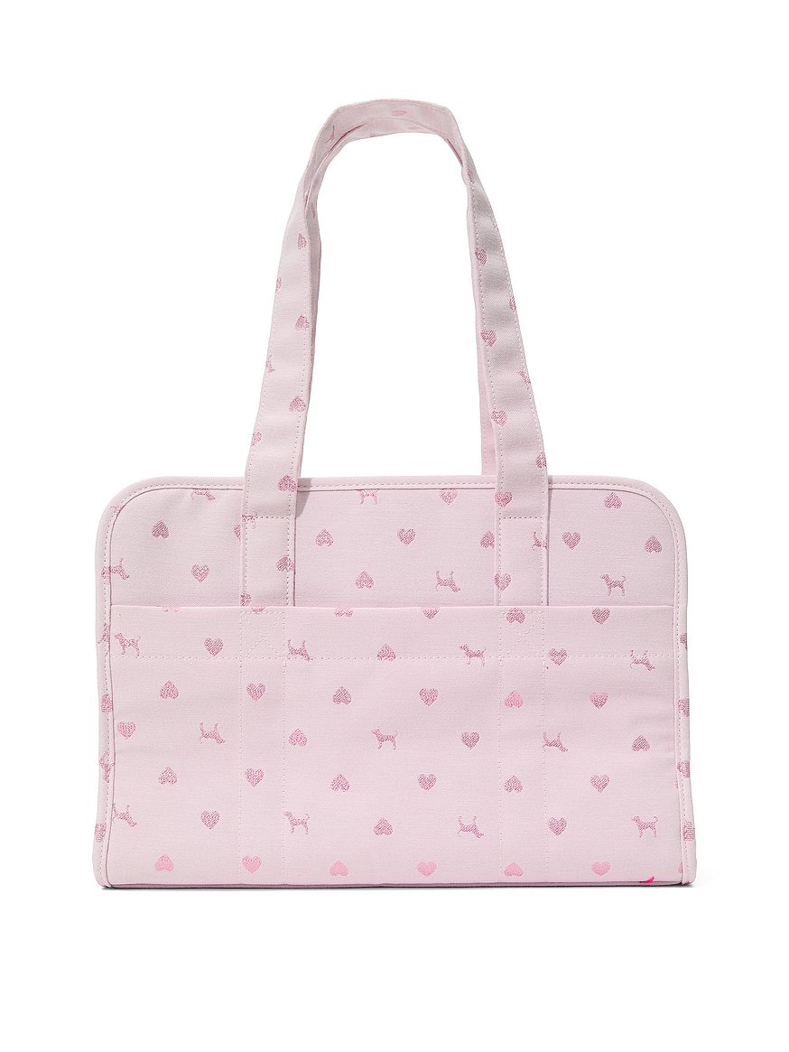 pink | elle jacquard dog carrier pink | elle jacquard dog carrier