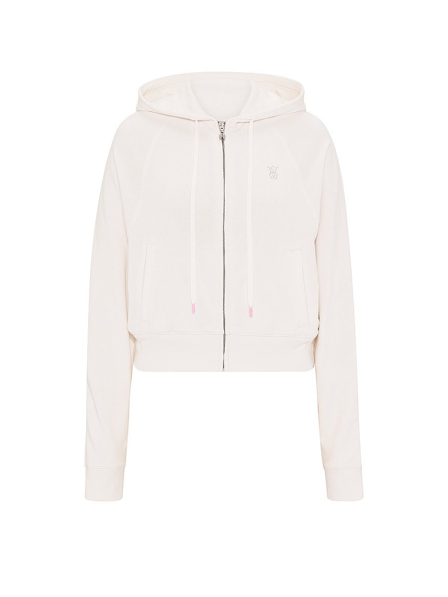 off duty terry crop full zip hoodie off duty terry crop full zip hoodie