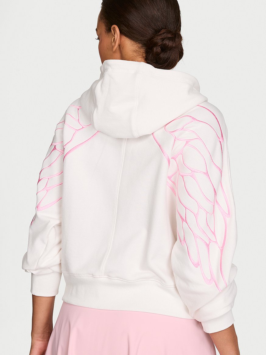 off duty terry crop full zip hoodie off duty terry crop full zip hoodie
