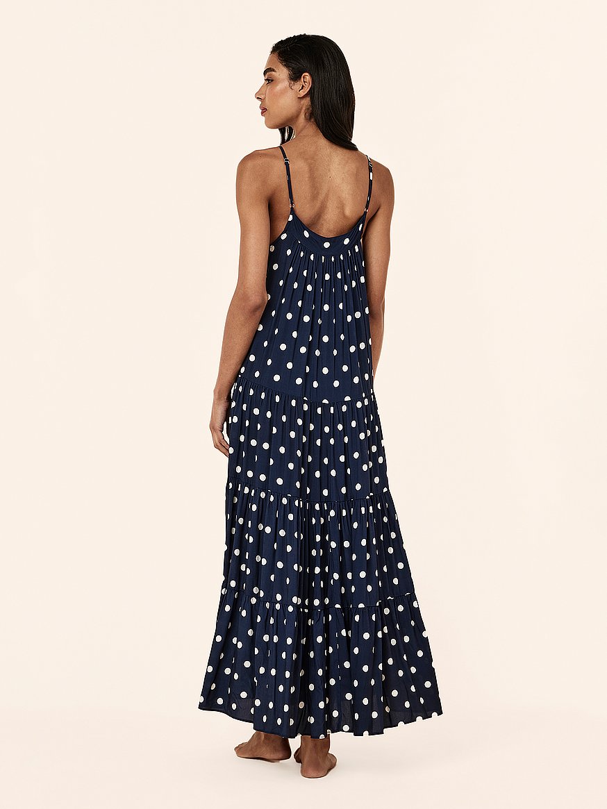 spot tiered maxi nightie spot tiered maxi nightie