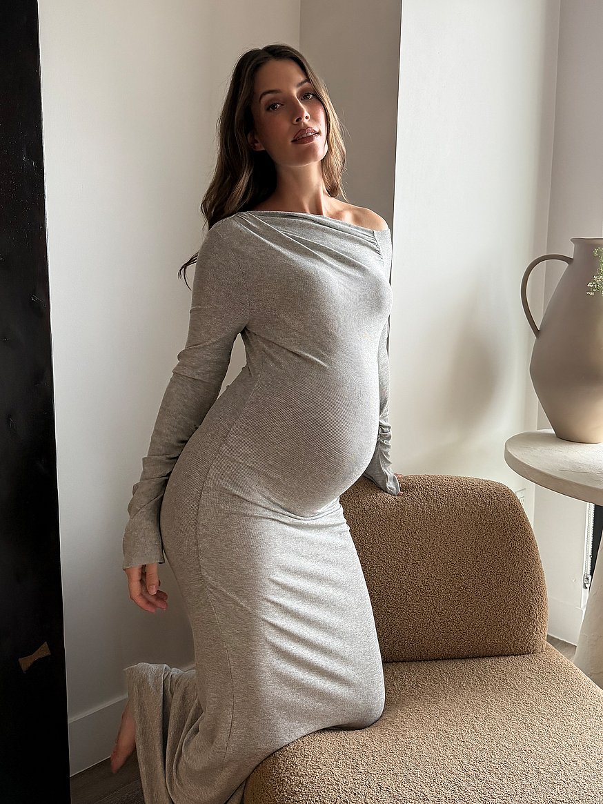 soft rib ruched maxi dress soft rib ruched maxi dress