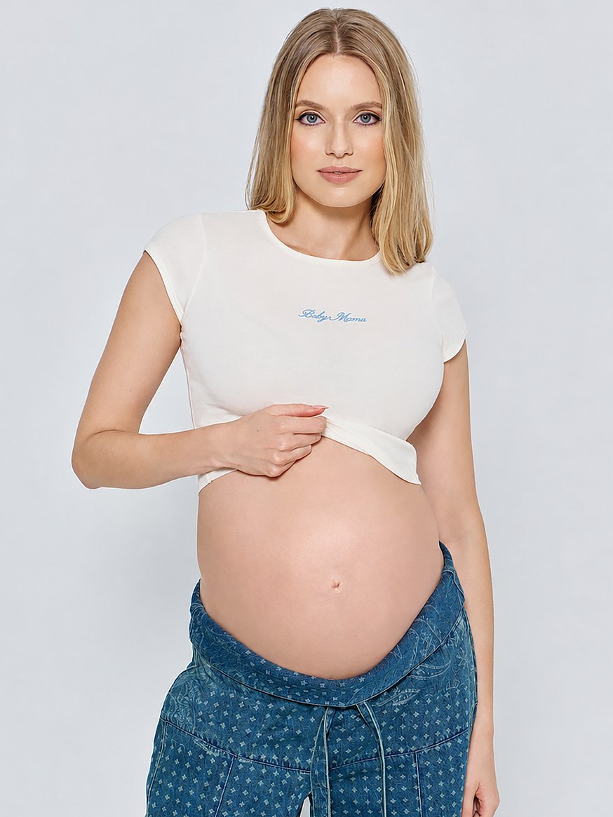 baby mama ribbed tee baby mama ribbed tee