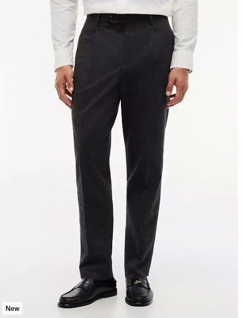 new york label houndstooth tapered pant