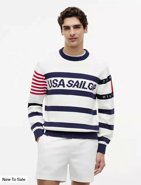 tommy x us sailgp team striped sweater