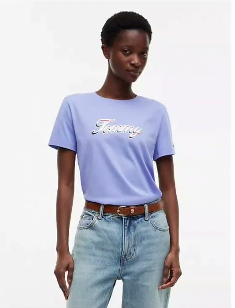 foiled script logo t shirt