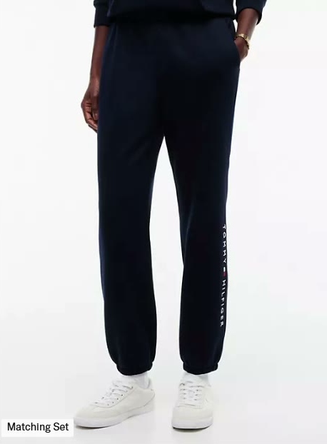 embroidered tommy logo sweatpant