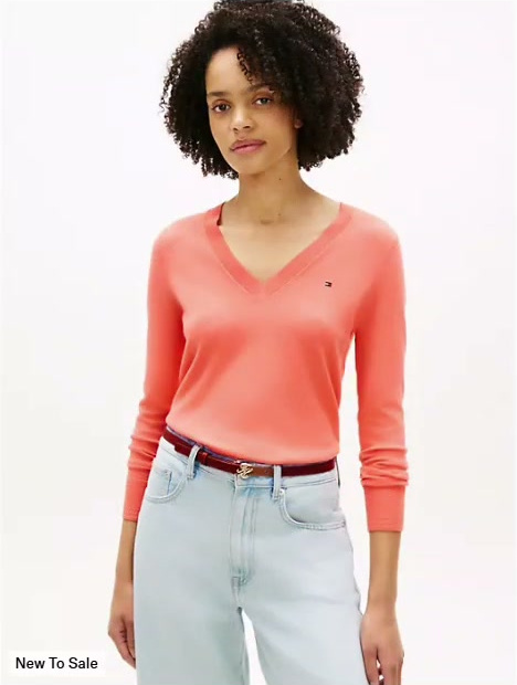 viscose blend v neck sweater