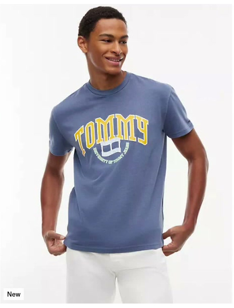 tommy jeans varsity logo t shirt