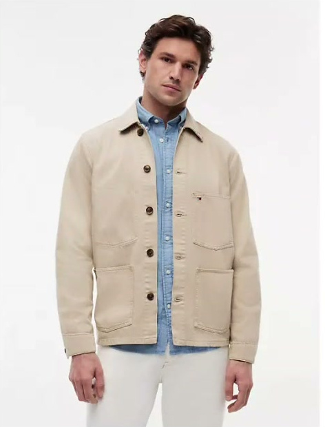 garment dyed denim chore jacket