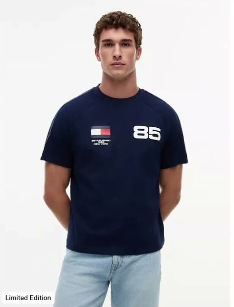 relaxed fit retro soccer t shirt