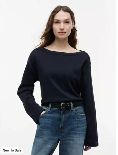 cotton interlock boatneck t shirt