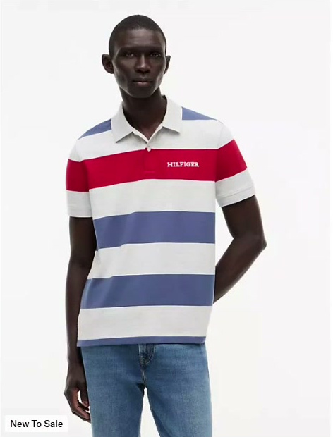 regular fit striped polo
