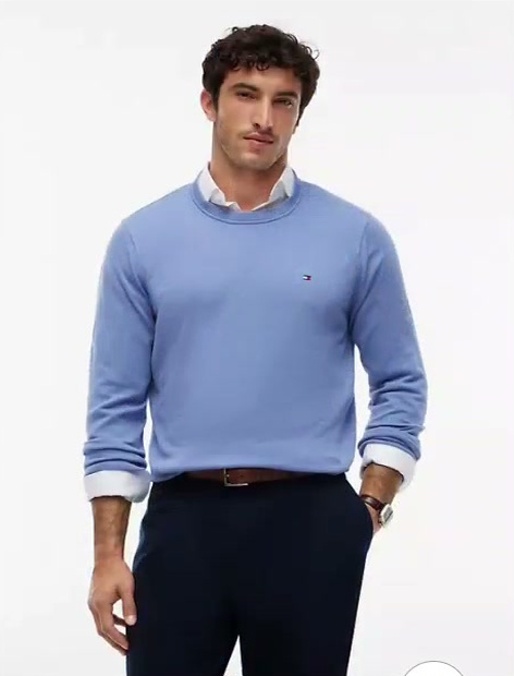 solid crewneck sweater