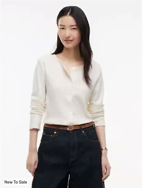 pointelle cardigan t shirt