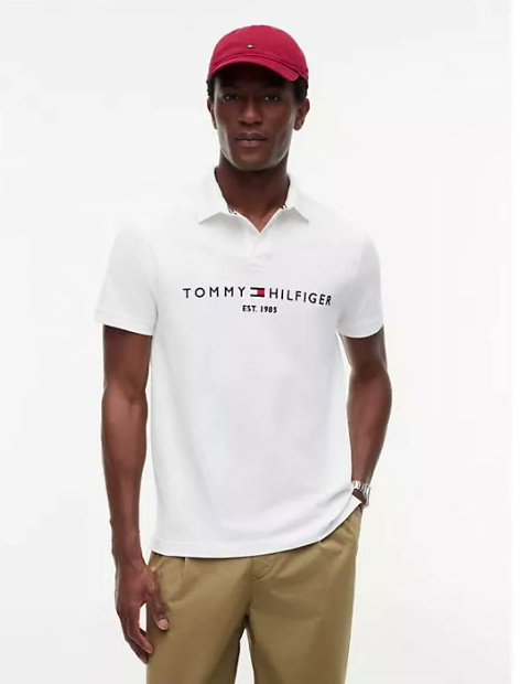 embroidered tommy logo polo