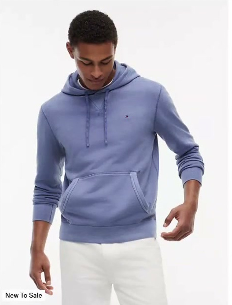garment washed terry hoodie